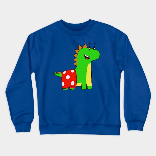 Happy dinosaur Crewneck Sweatshirt by Fishonastick